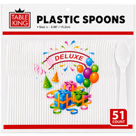 51CT WHITE PLASTIC SPOON #TABLE KING (ITEM NUMBER: 80103)