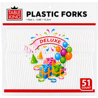 51CT WHITE PLASTIC FORK #TABLE KING (ITEM NUMBER: 80104)
