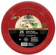 IDEAL DINING PLASTIC BOWL 12oz 25CT RED (ITEM NUMBER: 80215)