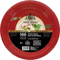 IDEAL DINING PLASTIC BOWL 12oz 100CT RED (ITEM NUMBER: 80217)
