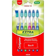 COLGATE TOOTHBRUSH 6PK EXTRA CLEAN MED (ITEM NUMBER: 80226)