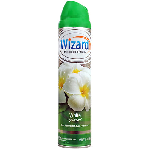 WIZARD AIR FRESHENER 10oz WHITE FLORAL (ITEM NUMBER: 80417)