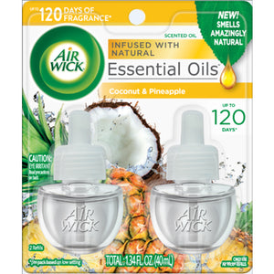 AIR WICK SCENTED OIL-2PK/COCONUT & PINEAPPLE (ITEM NUMBER: 80457)