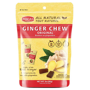 POCAS GINGER CHEW 3oz ORIGINAL (ITEM NUMBER: 80500)