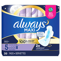 ALWAYS #17902 MAXI SIZE 5 20CT (ITEM NUMBER: 80604)