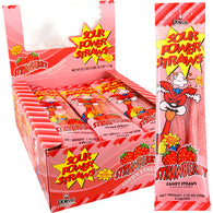 SOUR POWER CANDY STRAWS 1.75oz STRAWBERRY (ITEM NUMBER: 84011)