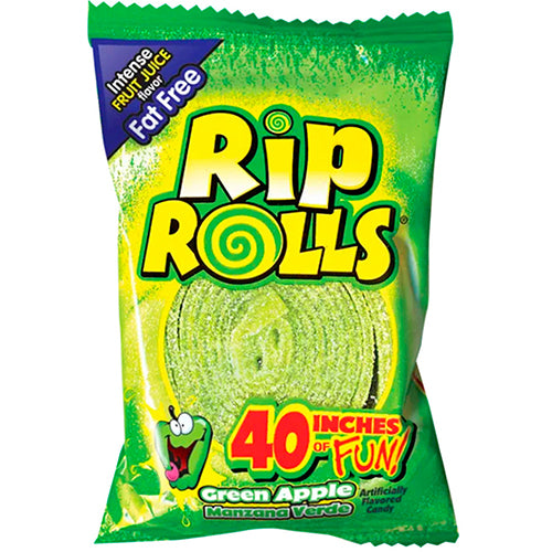 RIP ROLL CANDY 1.4oz GREEN APPLE (ITEM NUMBER: 84017)