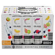 CELSIUS SPARKLING ENERGY VARIETY 12PK 12oz (ITEM NUMBER: 85018)