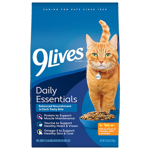 9 LIVES DRY FOOD 3.15LB DAILY ESSENTIAL (ITEM NUMBER: 85642)