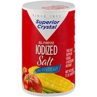 SUPERIOR CRYSTAL IODIZED SALT 26oz (ITEM NUMBER: 89045)
