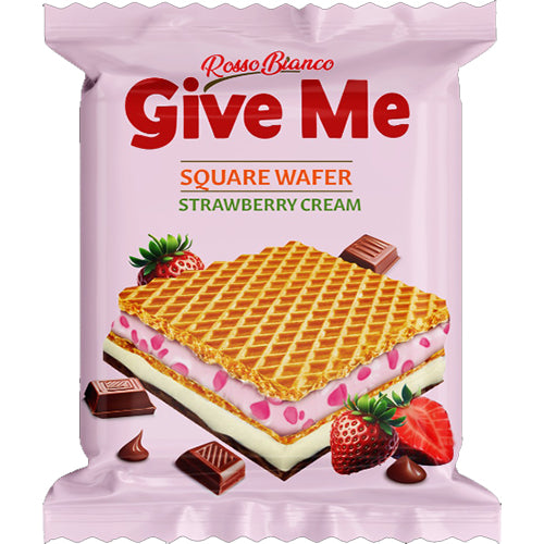 GIVE ME SQUARE WAFER STRAWBERRY CREAM (ITEM NUMBER: 89063)