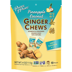 PRINCE OF PEACE GINGER CHEW 4oz PINEAPPLE & COCONUT (ITEM NUMBER: 89081)