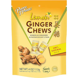 PRINCE OF PEACE GINGER CHEW 4oz LEMON (ITEM NUMBER: 89082)