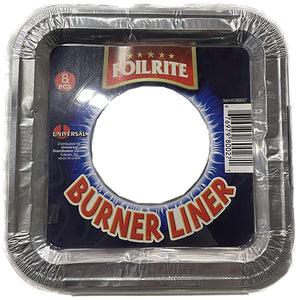 FOIL RITE ALUMINUM SQ GAS BURNER 8PK (ITEM NUMBER: 90003)