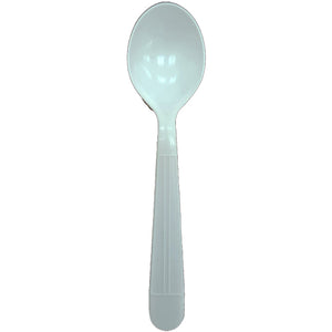 PLASTIC SPOON HVY WEIGHT WHT 1000CT (ITEM NUMBER: 90077)