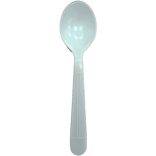 PLASTIC SPOON HVY WEIGHT WHT 1000CT (ITEM NUMBER: 90077)