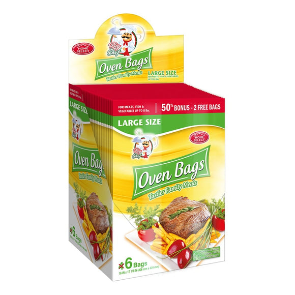 HOME #10750 OVEN BAGS 6CT LARGE SIZE  (ITEM NUMBER: 17649)