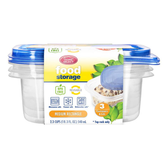 HOME #11342 FOOD STORAGE CONTAINER 2CT 18.3oz  (ITEM NUMBER: 17644)