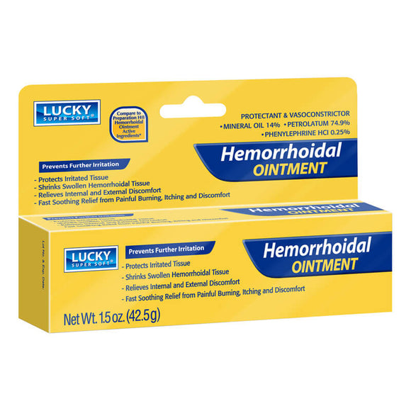 LUCKY HEMORRHOIDAL OINTMENT 1.5oz (ITEM NUMBER: 14169)