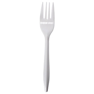 PLASTIC FORK MEDIUM WEIGHT WHITE CY1152 (ITEM NUMBER: 60146)