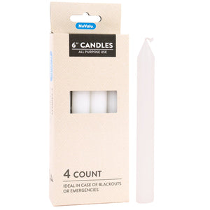 CANDLE #S5713 ALL PURPOSE 6" 4CT WHITE (ITEM NUMBER: 10155)