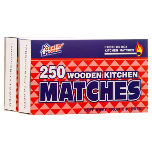 WOODEN MATCHES-2PK/250CT (ITEM NUMBER: 10185)