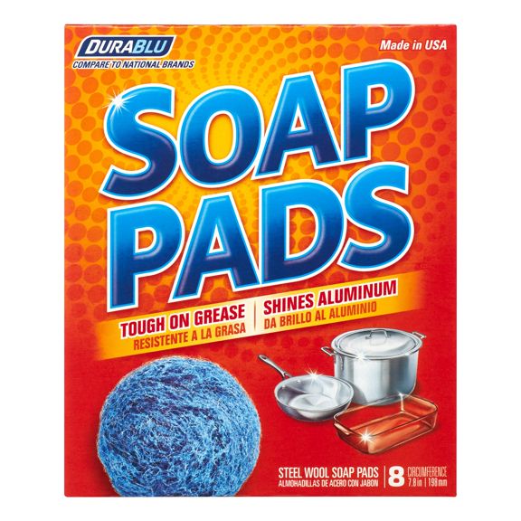 STEELWOOL SOAP PADS-8CT D/B (ITEM NUMBER: 10187)
