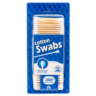 NUVALU COTTON SWAB 350CT W/WOOD STICKS (ITEM NUMBER: 10190)