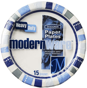 MODERN #75178 COATED PAPER PLATE 15CT 7 IN. (ITEM NUMBER: 10196)
