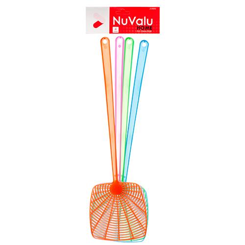 NUVALU PLASTIC FLY SWATTERS 4PK (ITEM NUMBER: 10374)