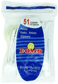DOMO 51CT PLASTIC CUTLERY MIX (ITEM NUMBER: 10685)