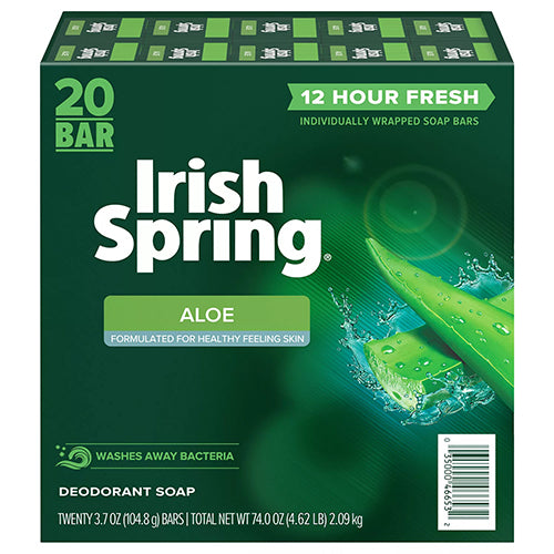 IRISH SPRING BAR SOAP-20PK/ALOE/50p (ITEM NUMBER:10767)