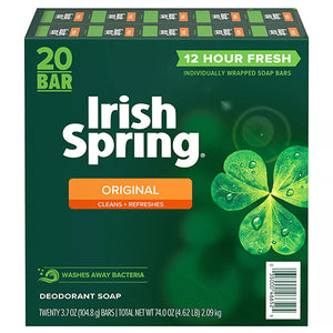 IRISH SPRING BAR SOAP-20PK/ORIGINAL 50/p (ITEM NUMBER:10770)