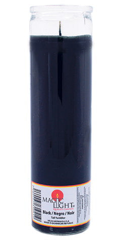 MAGIC LIGHT CANDLE PLAIN BLACK (ITEM NUMBER: 10897)