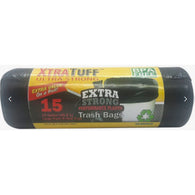 XTRATUFF ROLL TRASH BAGS 13GAL 15CT (ITEM NUMBER: 10978)