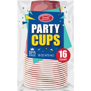 PLASTIC CUPS-16oz/RED & WHITE 10CT #11522 (ITEM NUMBER: 11256)
