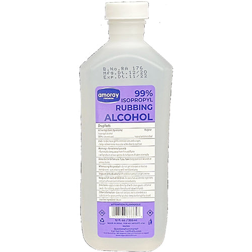 RUBBING ALCOHOL 99% CLEAR 12oz (ITEM NUMBER: 11319)