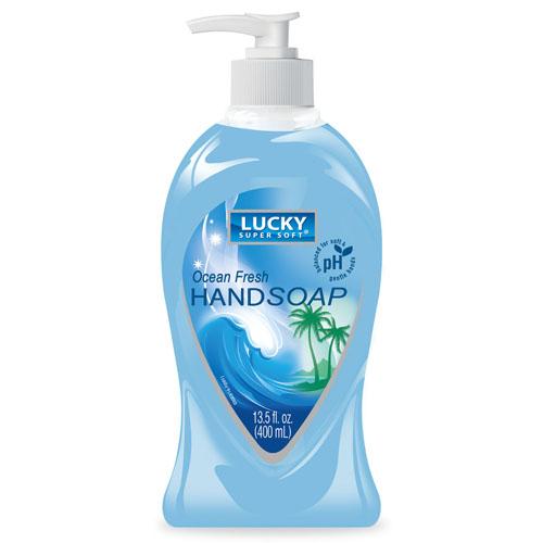 Lucky Super Soft Liquid Hand Soap, Milk & Honey, 13.5 Oz - Win Depot