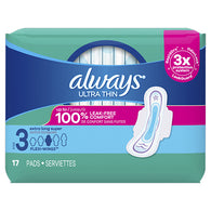 ALWAYS #03345 THIN EXTRA LONG SIZE 3 17CT (ITEM NUMBER: 11849)