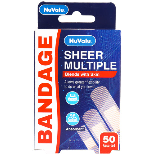 NUVALU BANDAGE SHEER 50PC ASST (ITEM NUMBER: 40022)