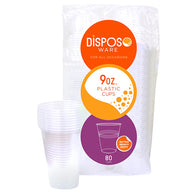 PLASTIC CUPS-9oz/CLEAR 80CT (ITEM NUMBER: 12080)