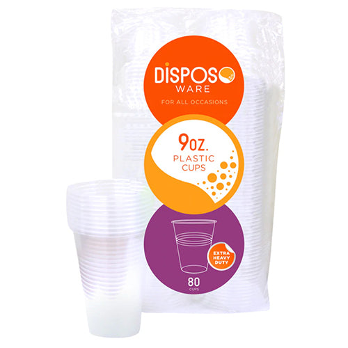 PLASTIC CUPS-9oz/CLEAR 80CT (ITEM NUMBER: 12080)