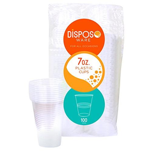 PLASTIC CUPS-7oz/CLEAR 100CT (ITEM NUMBER: 12086)
