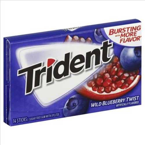 TRIDENT GUM-WILD BLUEBERRY  12/mas (ITEM NUMBER:12105)