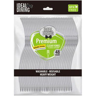 IDEAL DINING #36024 CLEAR PLASTIC FORK 36CT (ITEM NUMBER: 12198)