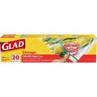 GLAD #55050 GAL.ZIPPER FOOD STORAGE-20CT (ITEM NUMBER: 12241)