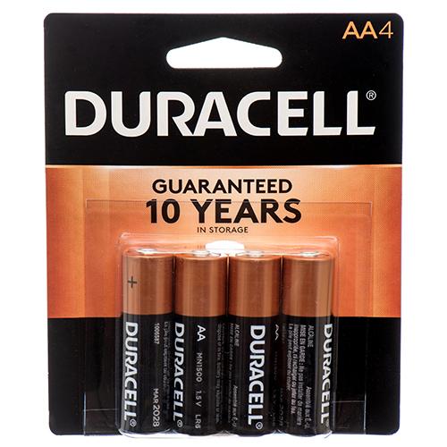 BATTERIES/AA-4PACK #DURACELL COPPERTOP (ITEM NUMBER: 12310)