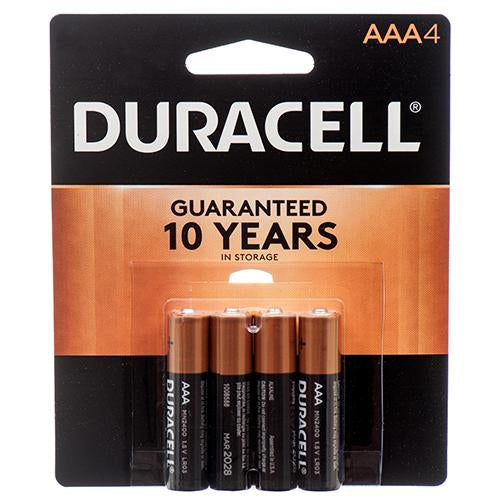BATTERIES/AAA-4PACK #DURACELL COPPERTOP (ITEM NUMBER: 12311)