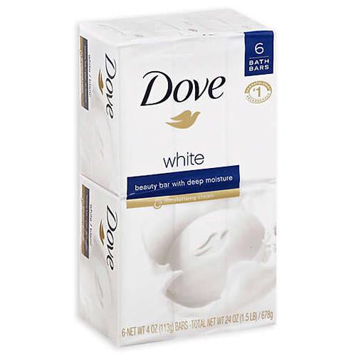 DOVE BAR SOAP 6PK ORIGINAL WHITE (ITEM NUMBER: 12335)