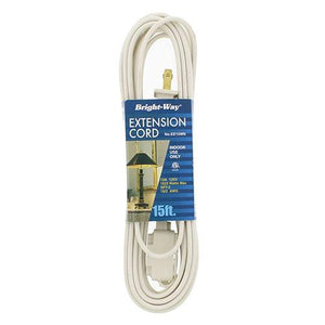 EXTENSION CORD-WHITE 15FT #EE15W (ITEM NUMBER:12462)